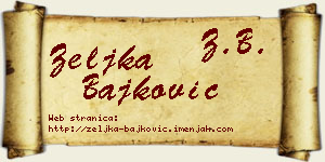 Željka Bajković vizit kartica